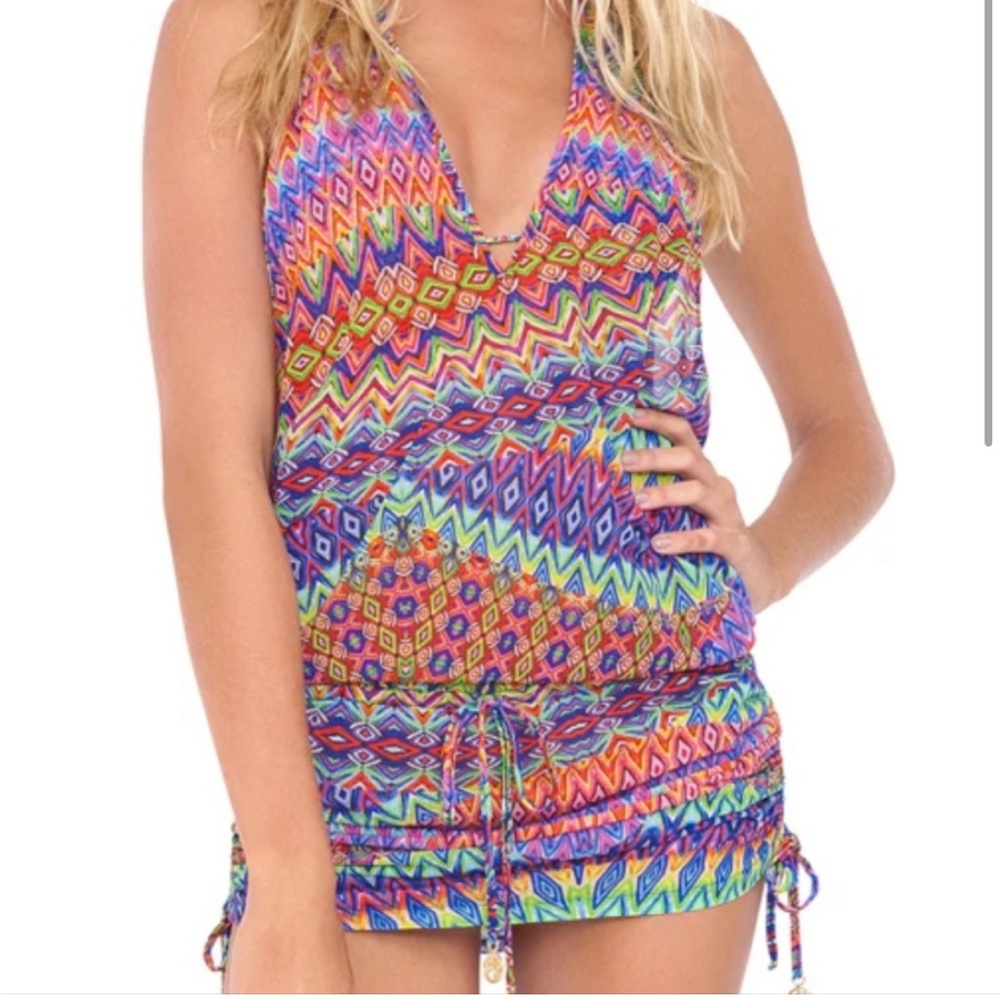 Luli Fama Multicolor Geometric Print